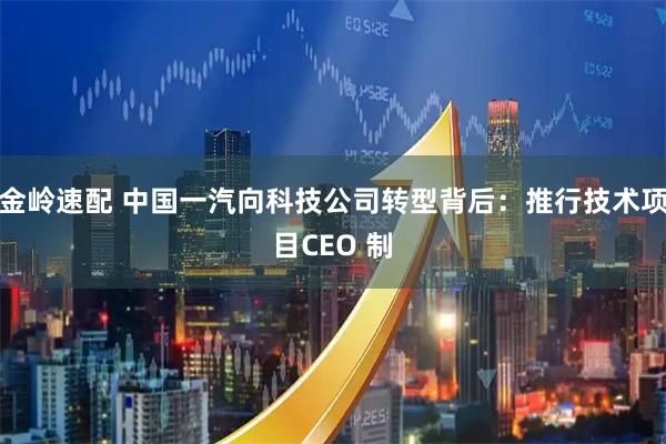 金岭速配 中国一汽向科技公司转型背后：推行技术项目CEO 制